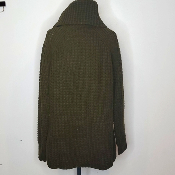 4Sienna Sweater Chunky Waffle Knit Green Medium - Picture 2 of 12